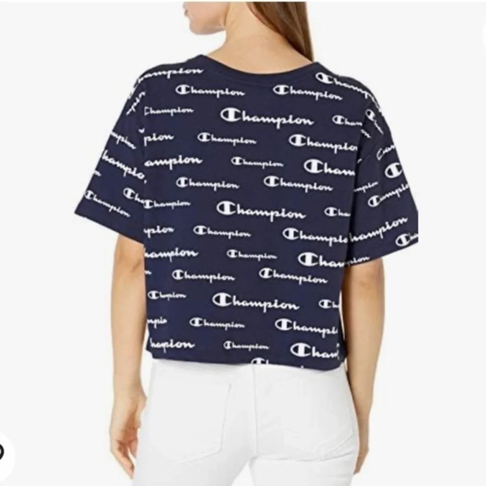Champions Navy Logo Crop Top - Picture 11 of 13